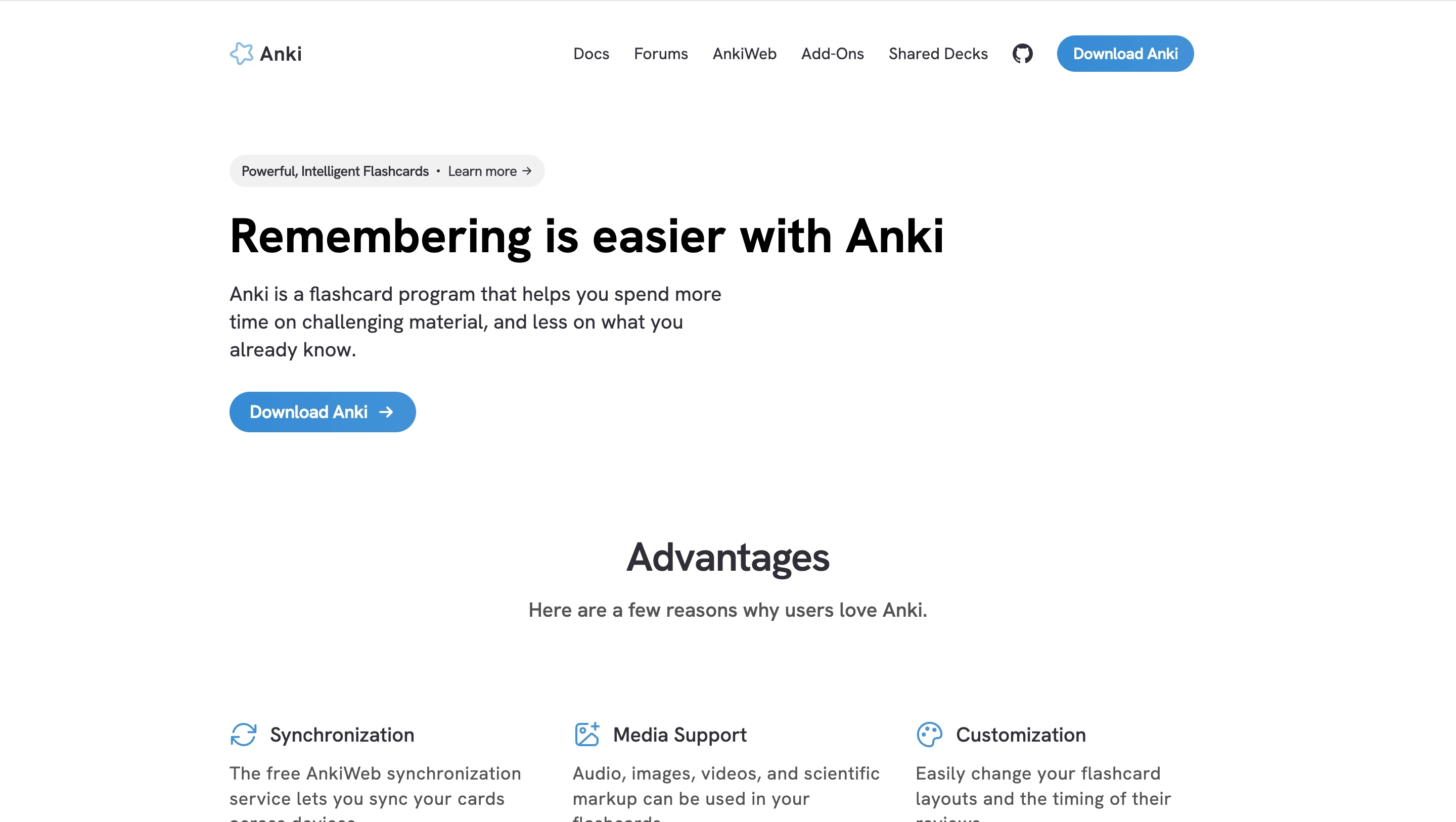 AnkiHub shared flashcard deck interface
