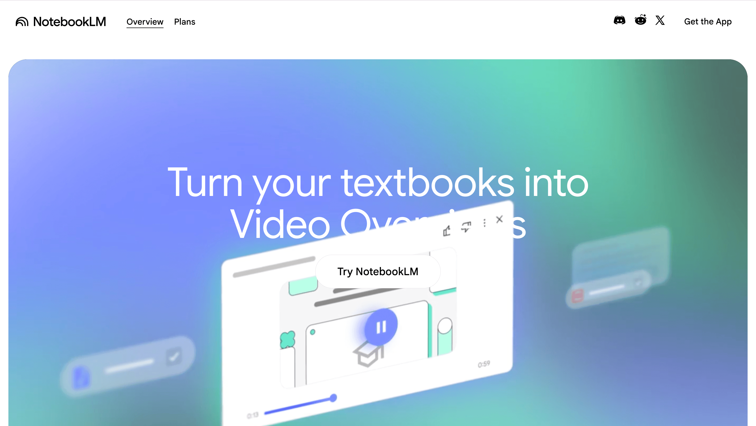 NotebookLM source-based research assistant interface